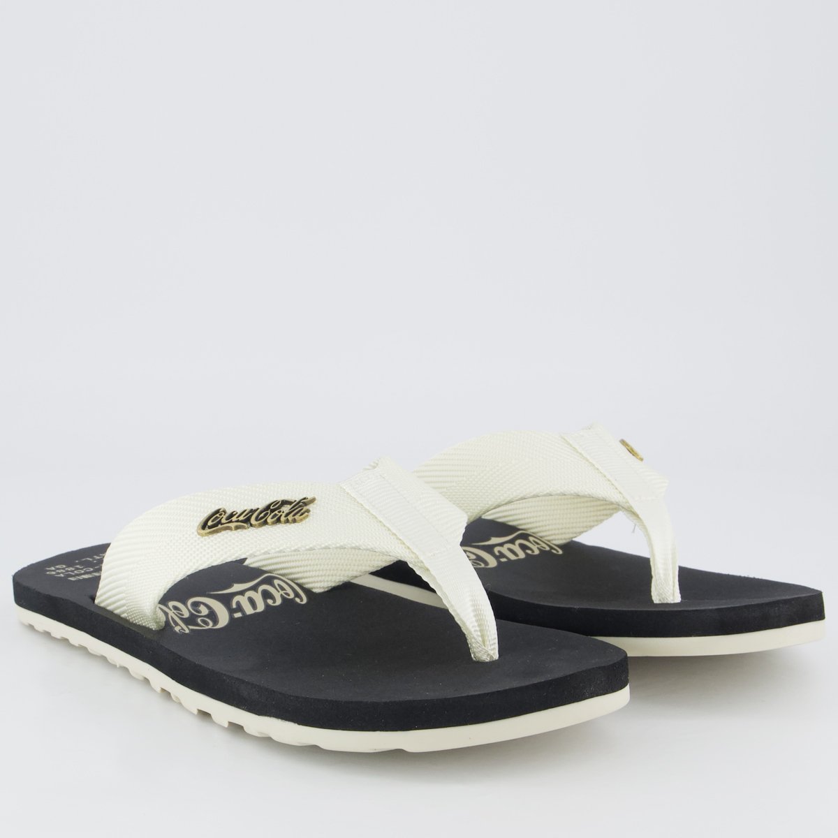 Chinelo Coca Cola Wave Alma Preto e Off White Preto 3