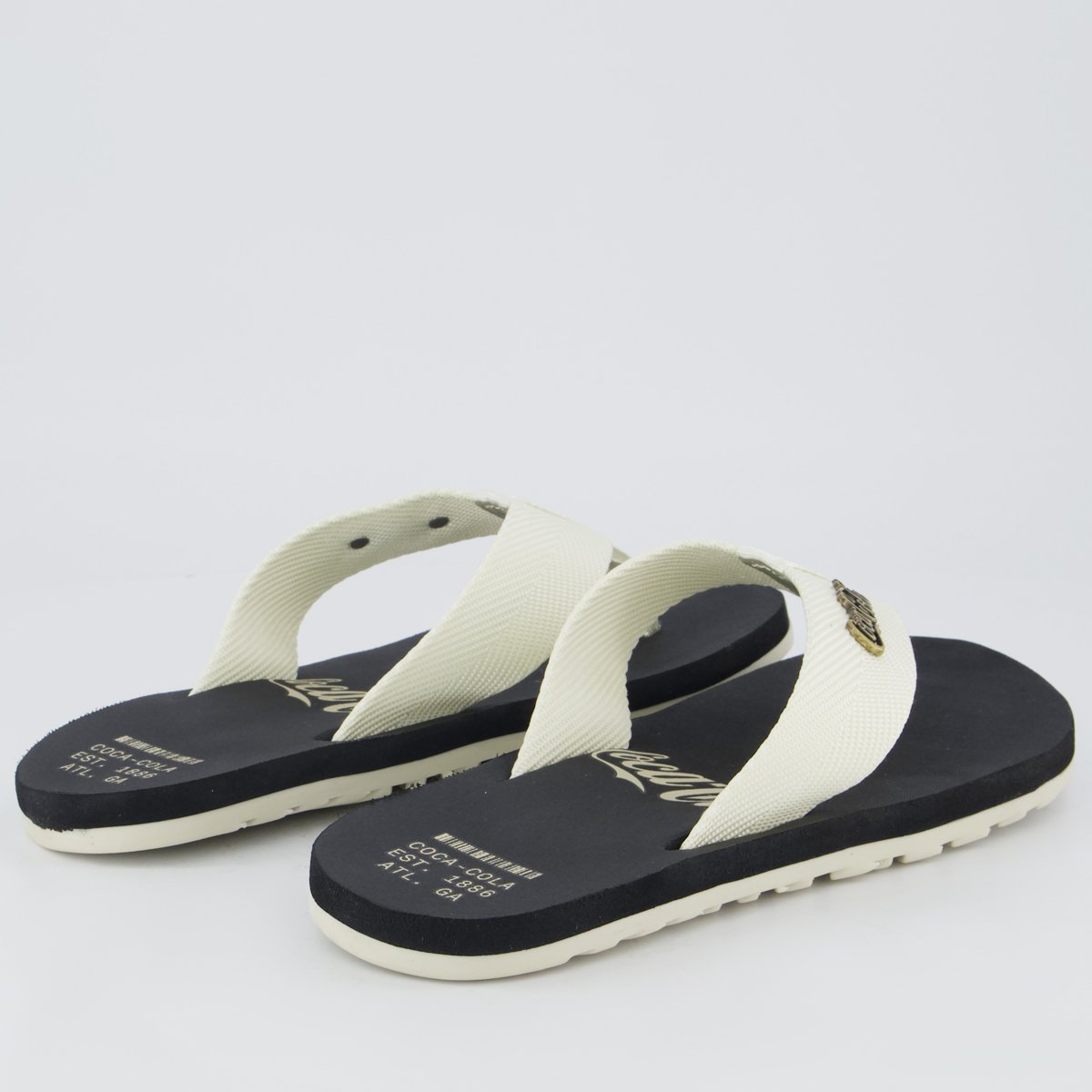 Chinelo Coca Cola Wave Alma Preto e Off White Preto 4