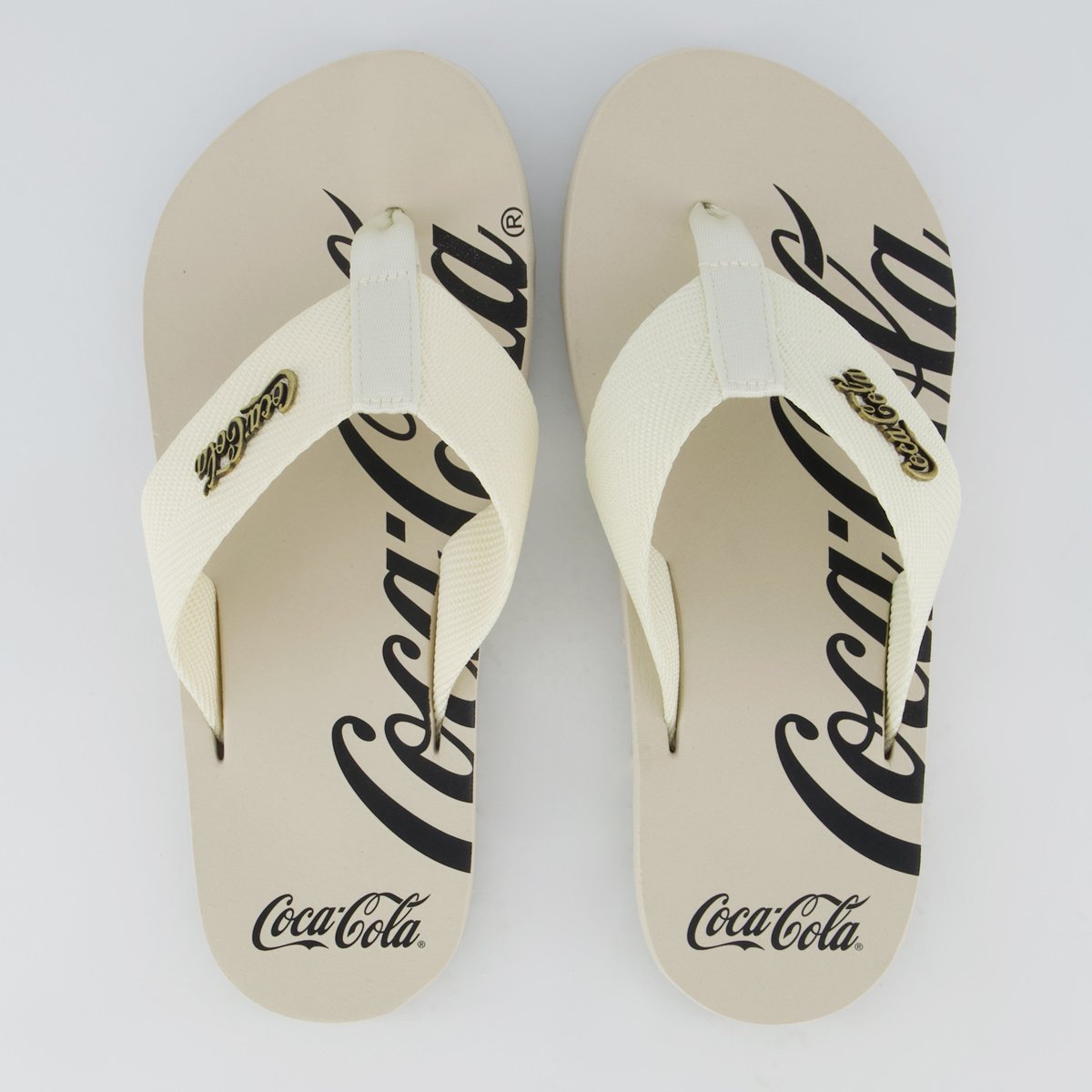 Chinelo Coca Cola Wave Spencerian Off White