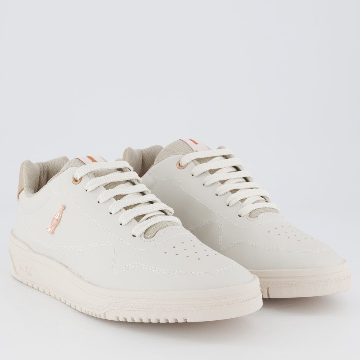 Tênis Coca Cola March Even Feminino Bege Bege 2