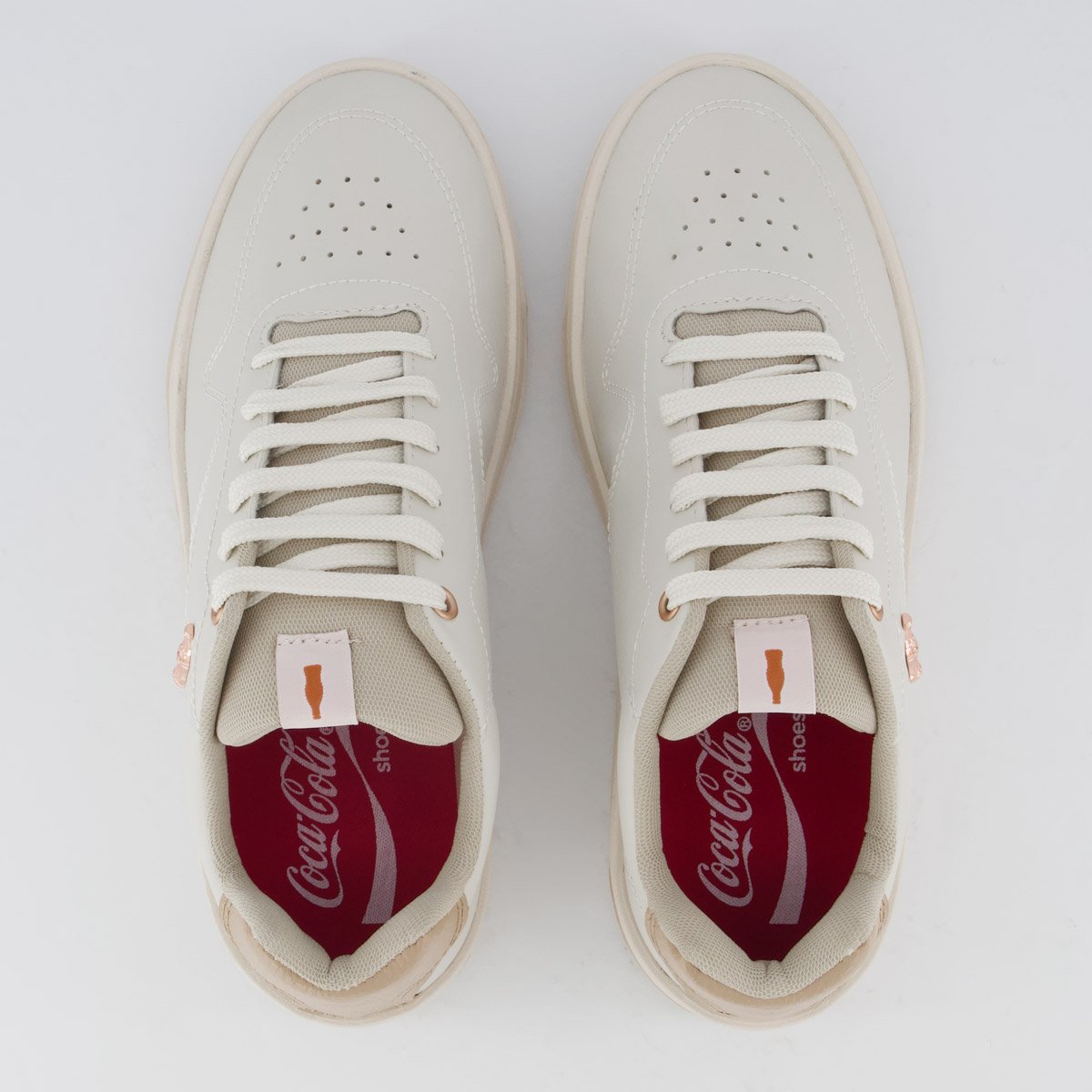 Tênis Coca Cola March Even Feminino Bege Bege 4