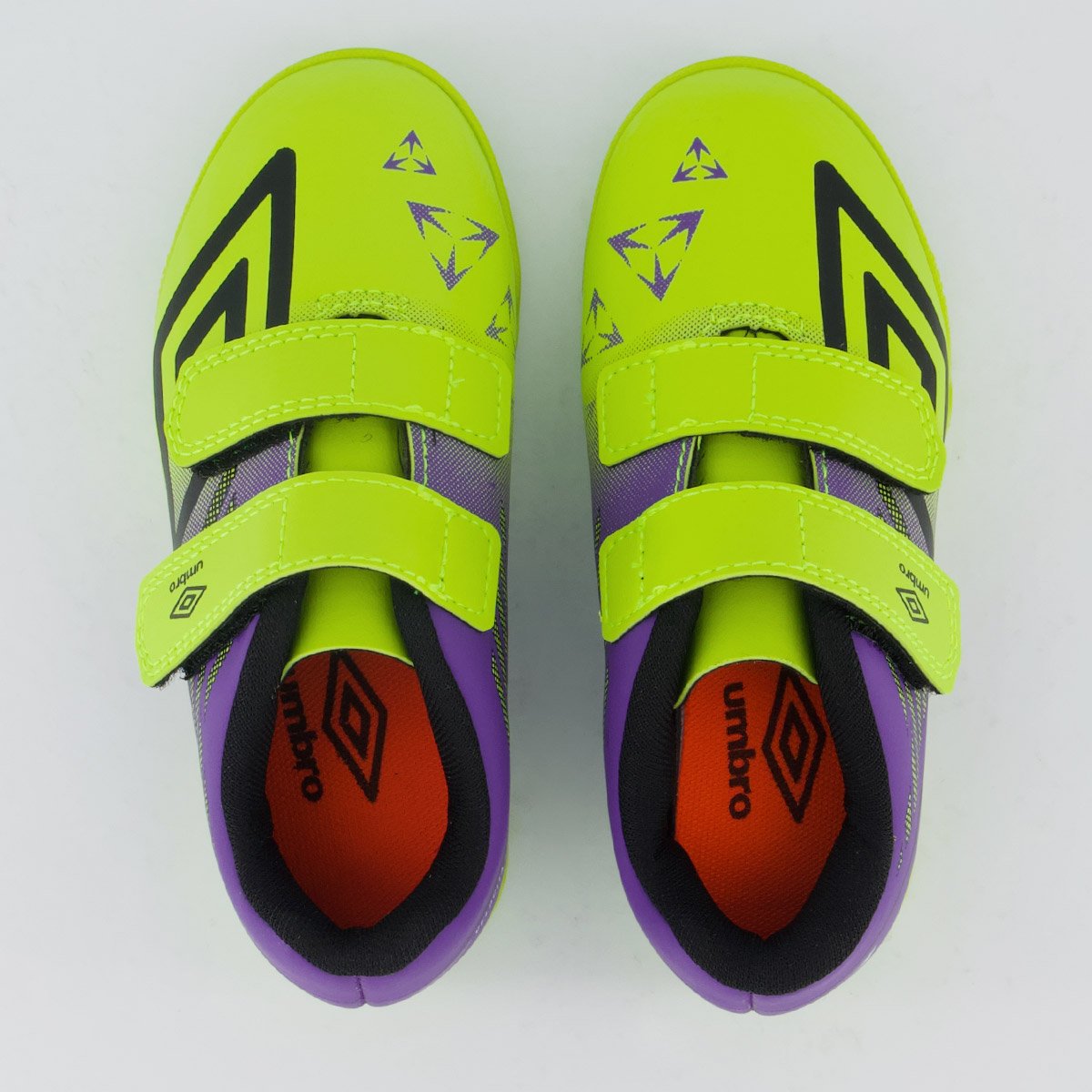 Chuteira Umbro Velocita Futsal Infantil Verde e Preta Amarelo 4