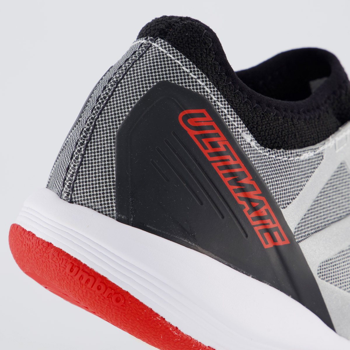 Chuteira Umbro Ultimate Futsal Juvenil Prata e Vermelha Cinza 6