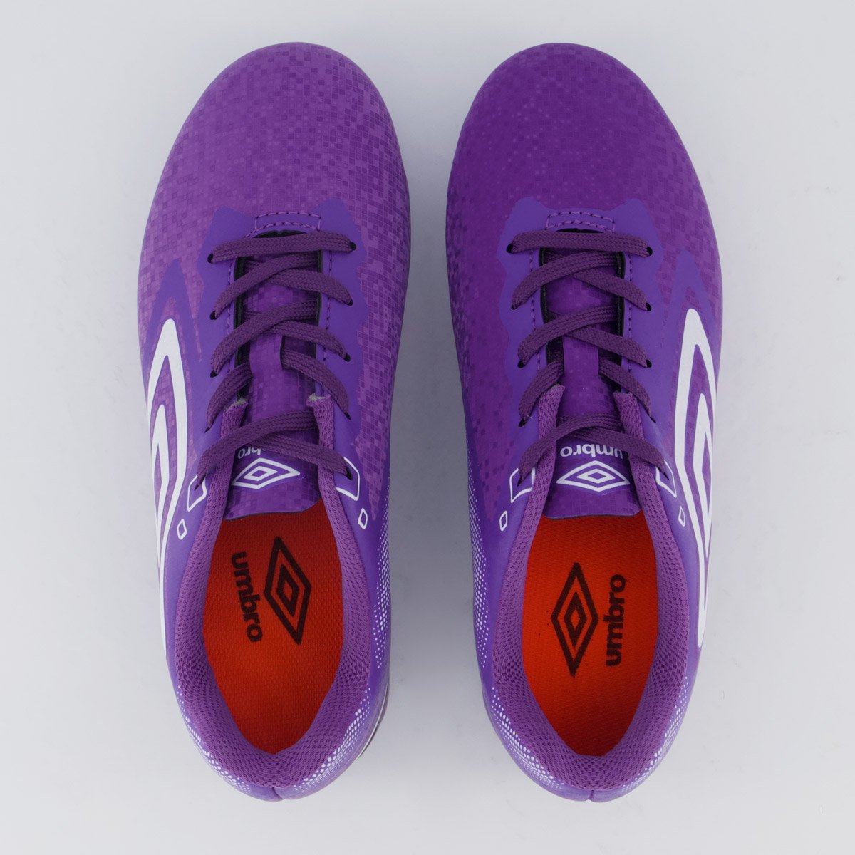 Chuteira Umbro Techno II Campo Juvenil Roxa e Branca Roxo 4