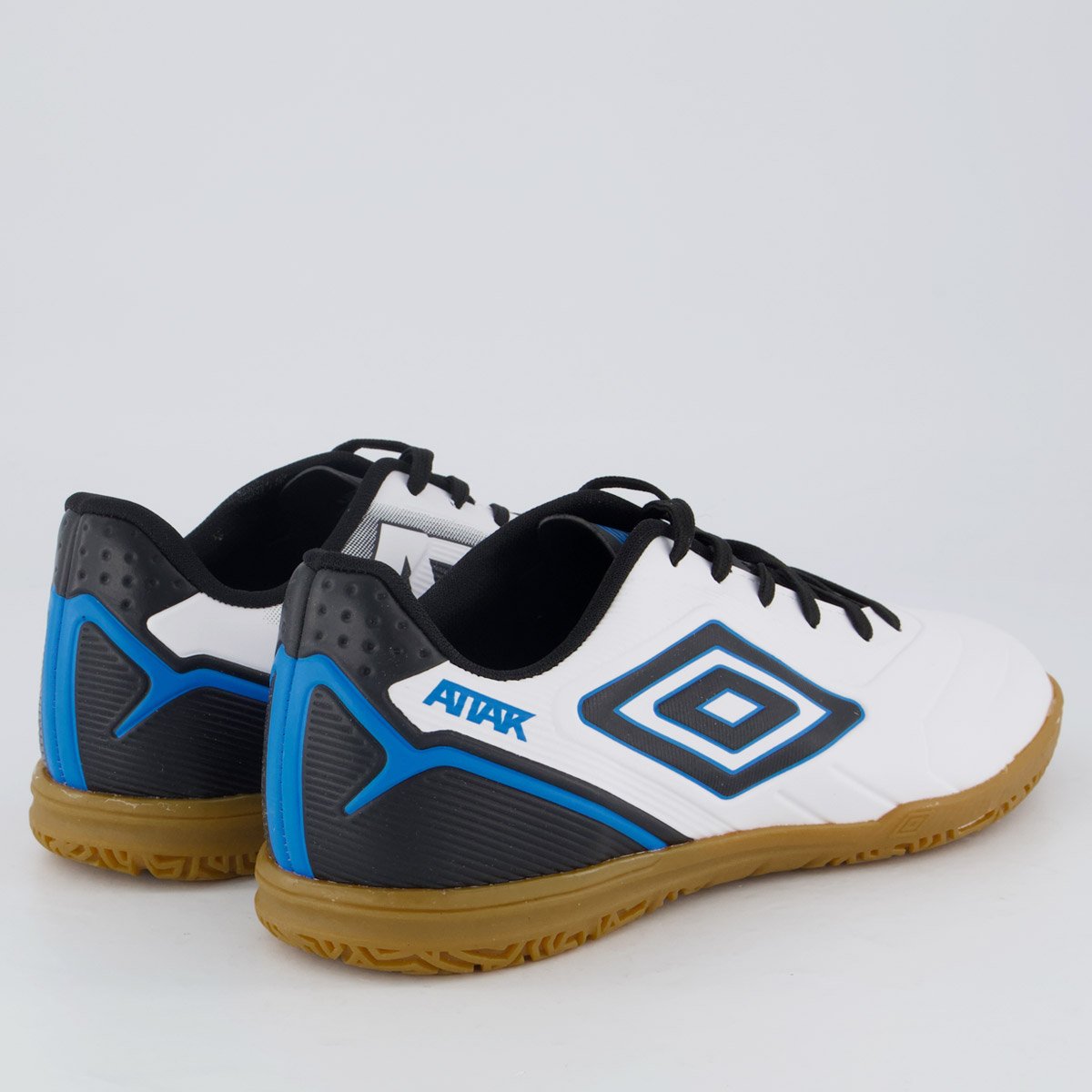Chuteira Umbro Attak III Futsal Branca e Preto Branco 3
