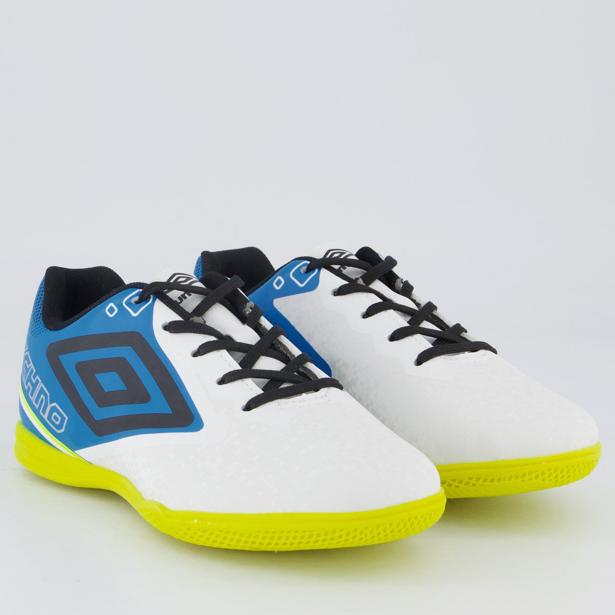 Chuteira Umbro Techno II Futsal Juvenil Azul e Branca Branco 2