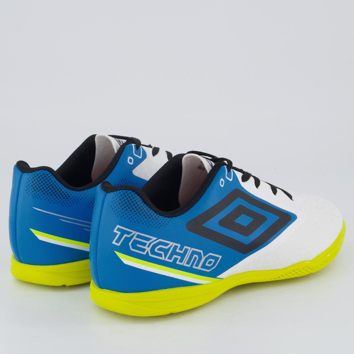 Chuteira Umbro Techno II Futsal Juvenil Azul e Branca Branco 3