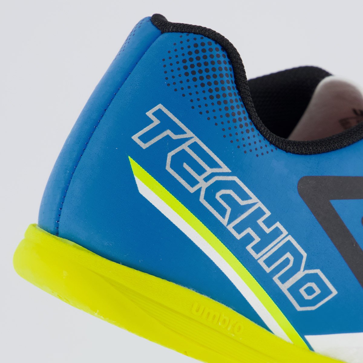 Chuteira Umbro Techno II Futsal Juvenil Azul e Branca Branco 6