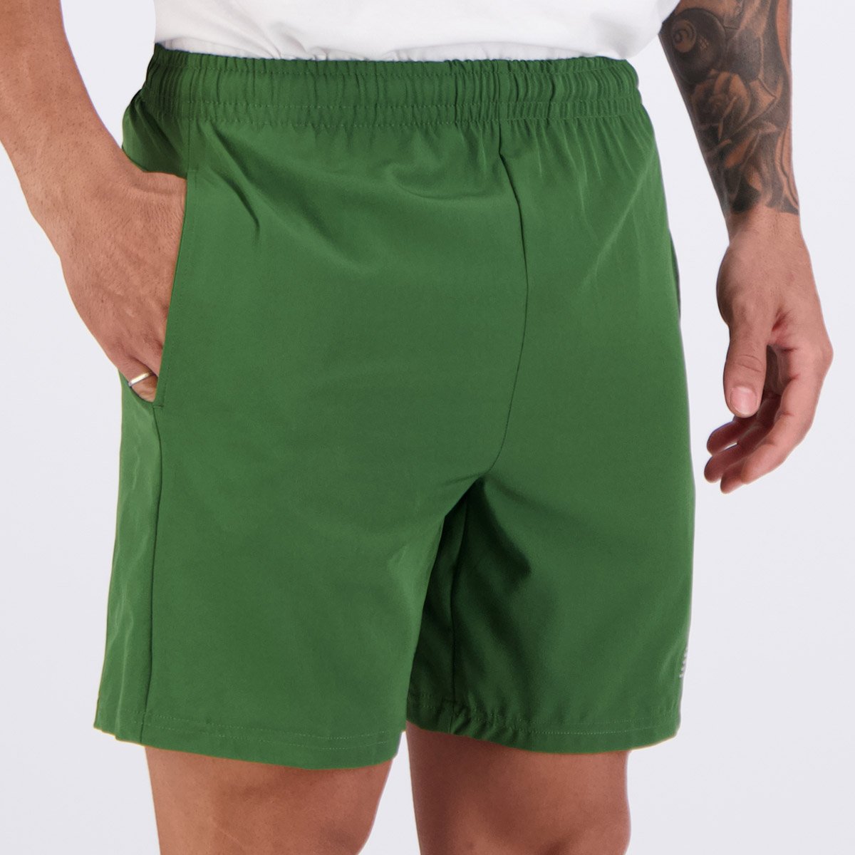 Bermuda New Balance Sport Essentials 7 Logo Verde Verde 2