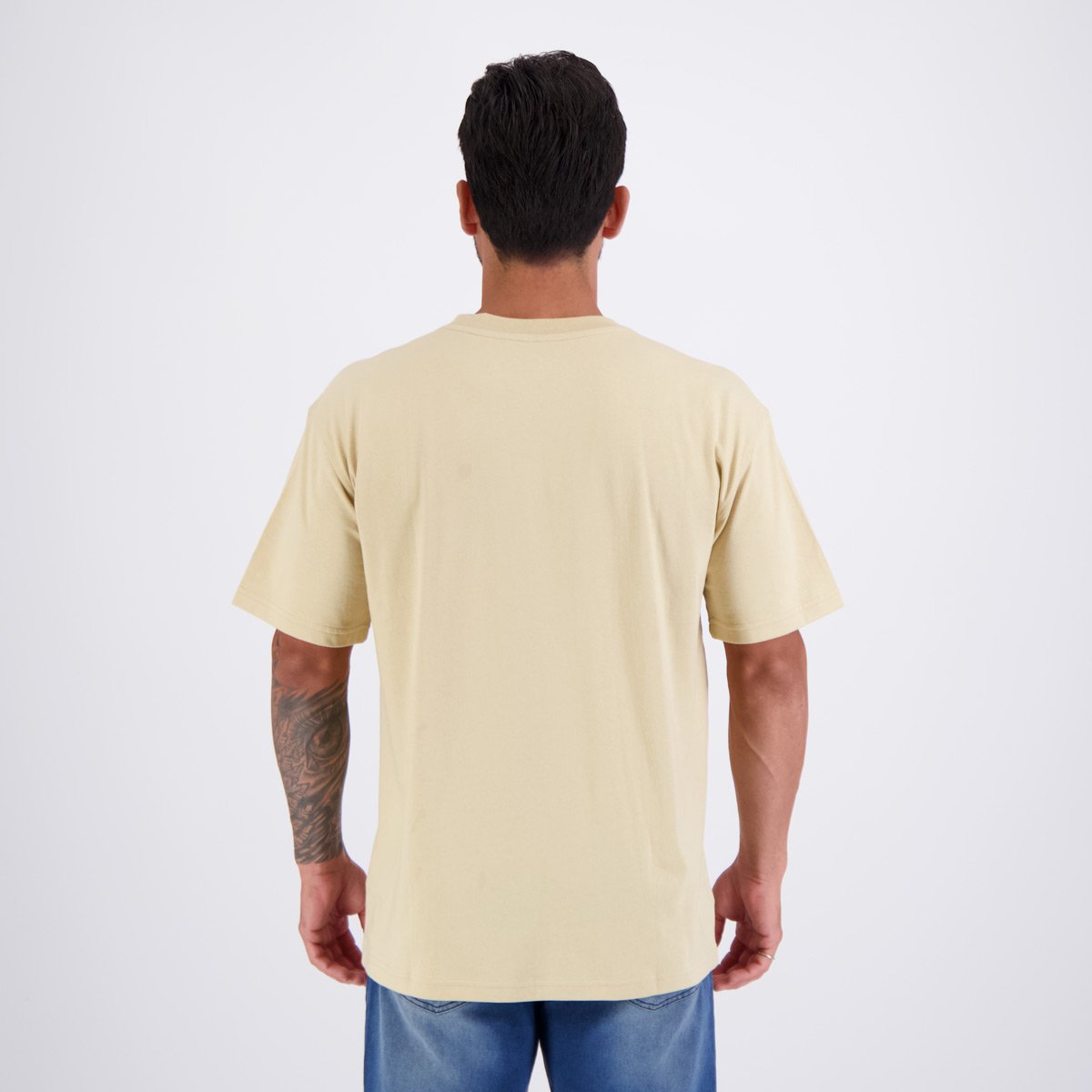 Camiseta New Balance Small Logo Bege Bege 4