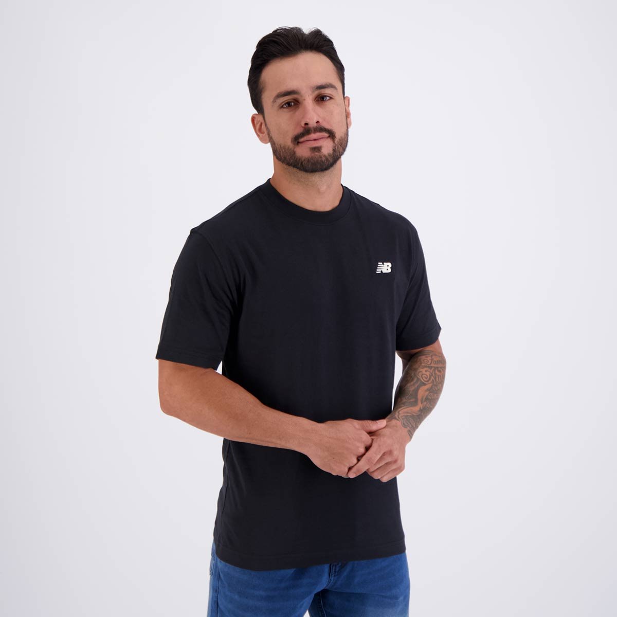 Camiseta New Balance Essentials SL Preta Preto 2