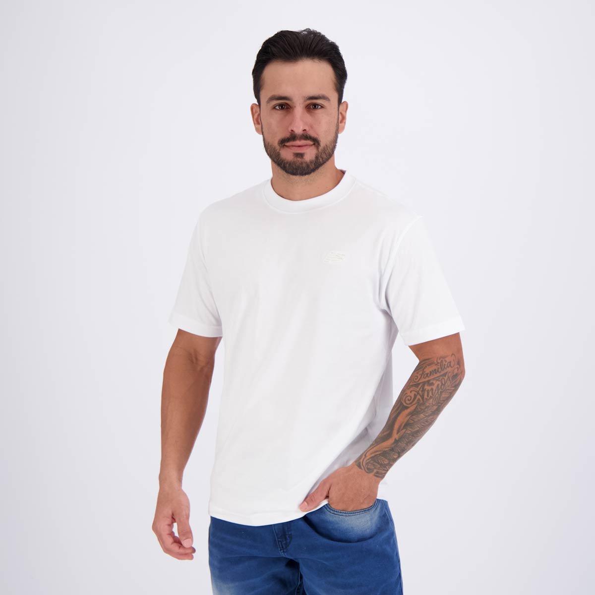Camiseta New Balance Essentials SL Branca Branco 3
