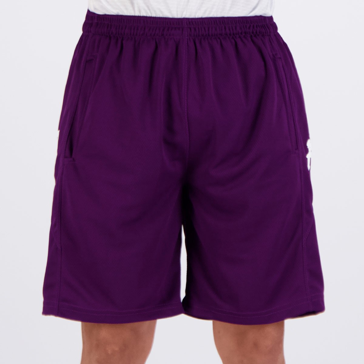 Shorts Kappa Ahora Pro Seven Com Bolso Roxo