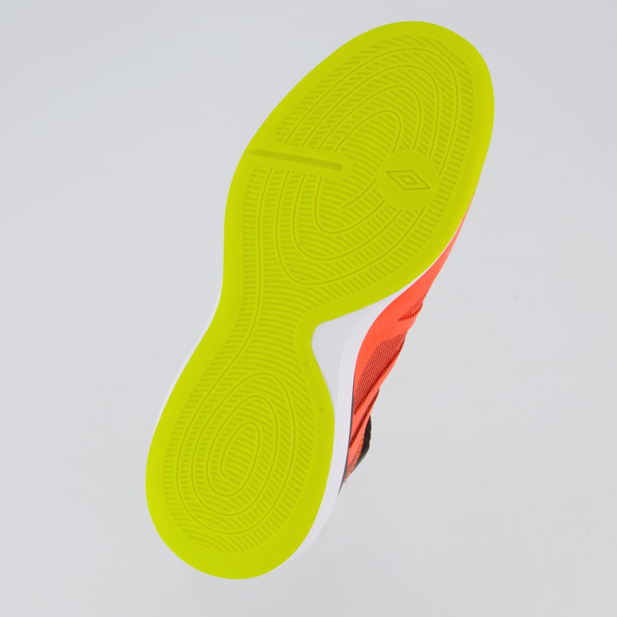 Chuteira Umbro Ultimate Futsal Juvenil Coral e Verde Laranja 5