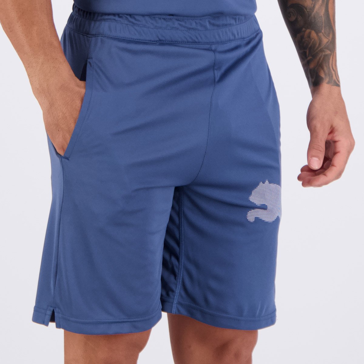 Shorts Puma Tad Big Logo 8 Azul Azul 2