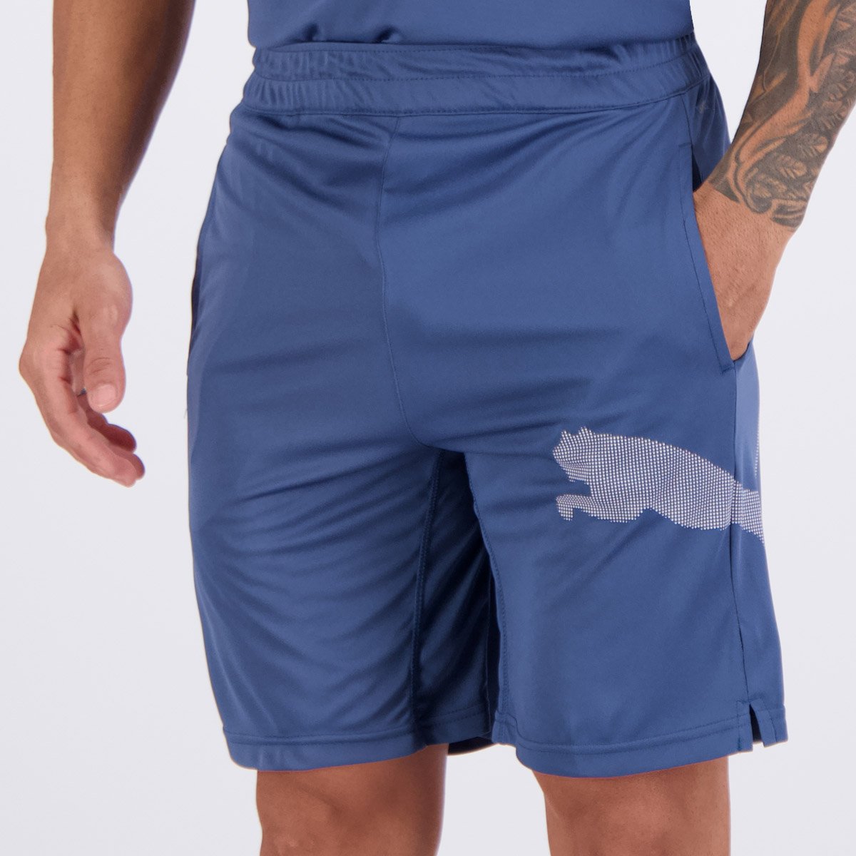Shorts Puma Tad Big Logo 8 Azul Azul 3