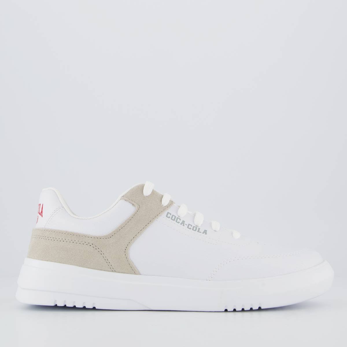 Tênis Coca Cola Drift Town Branco e Cinza