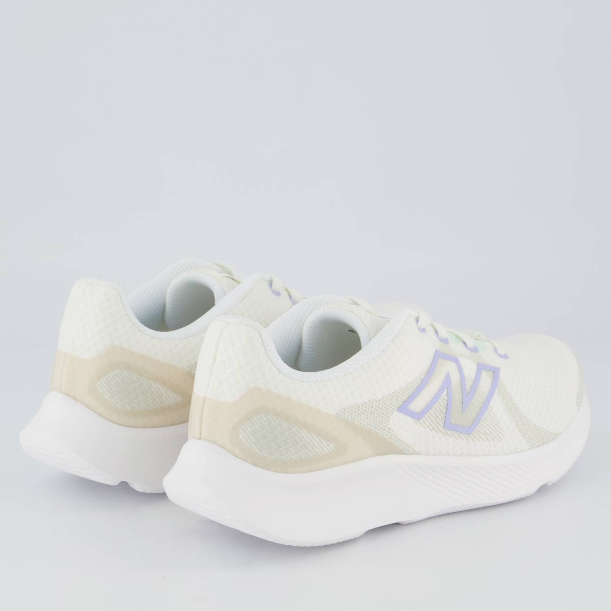 Tênis New Balance 430 V4 Feminino Bege Claro e Lilás Branco 3