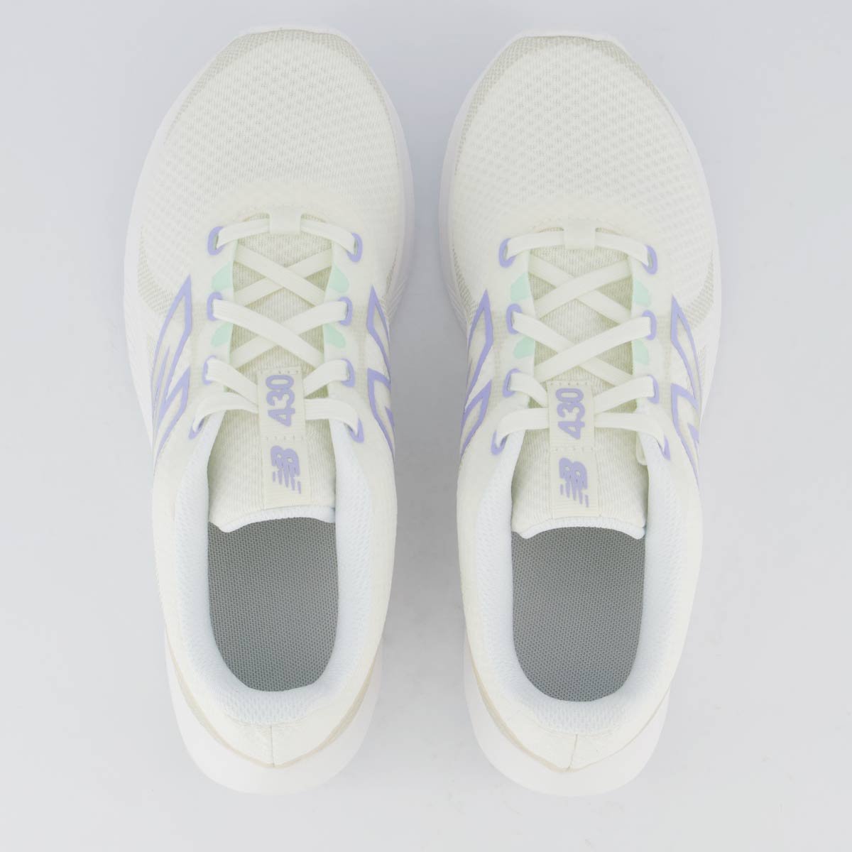 Tênis New Balance 430 V4 Feminino Bege Claro e Lilás Branco 4