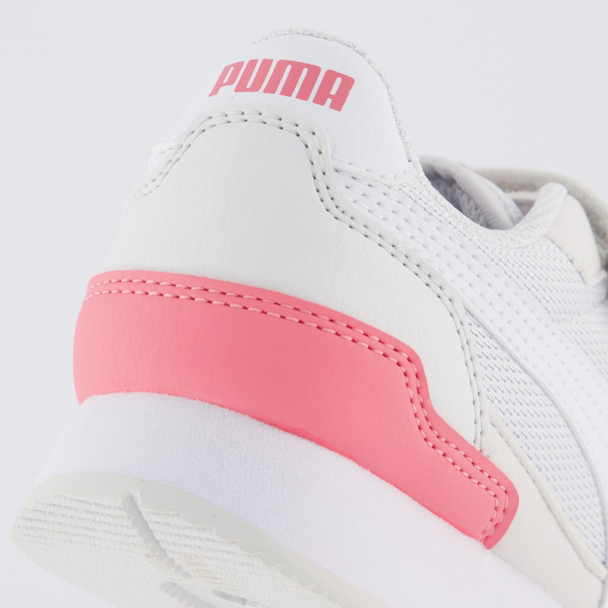 Tênis Puma St Runner V4 Mesh V Ps Juvenil Cinza e Rosa Branco 6