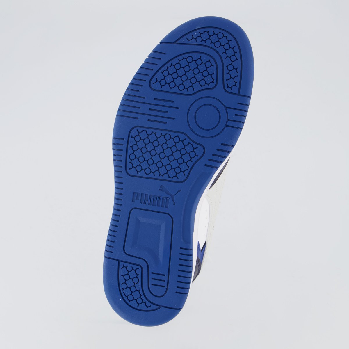 Tênis Puma Rebound V6 LO AC+ PS Juvenil Branco e Azul Marinho Branco 5