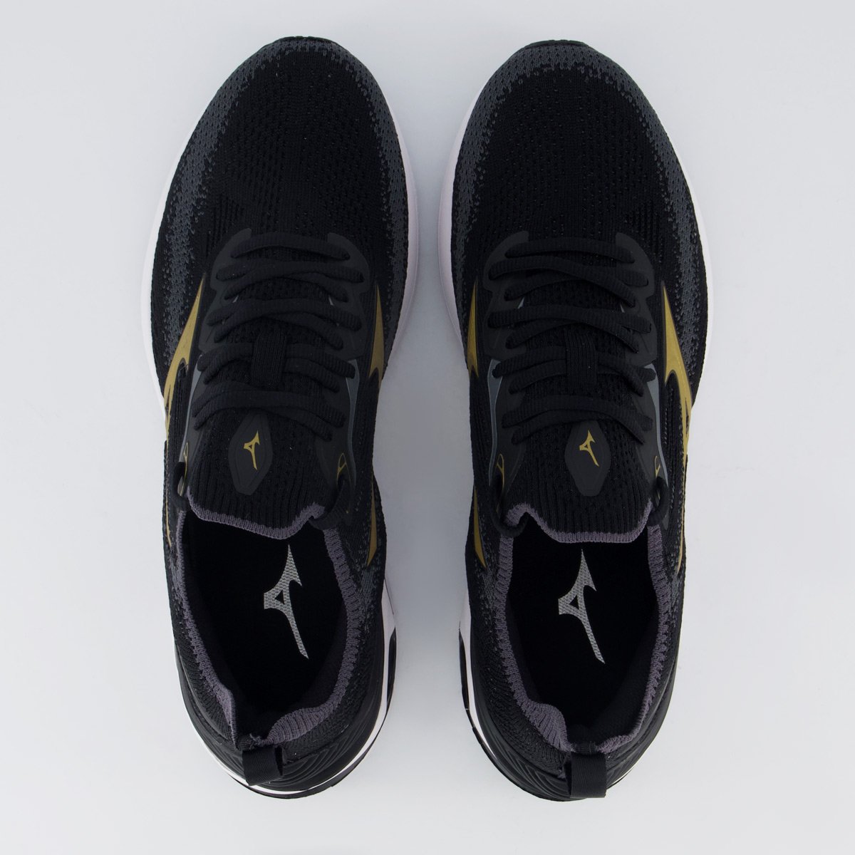 Tênis Mizuno Wave Mirai 8 Preto e Dourado Preto 4