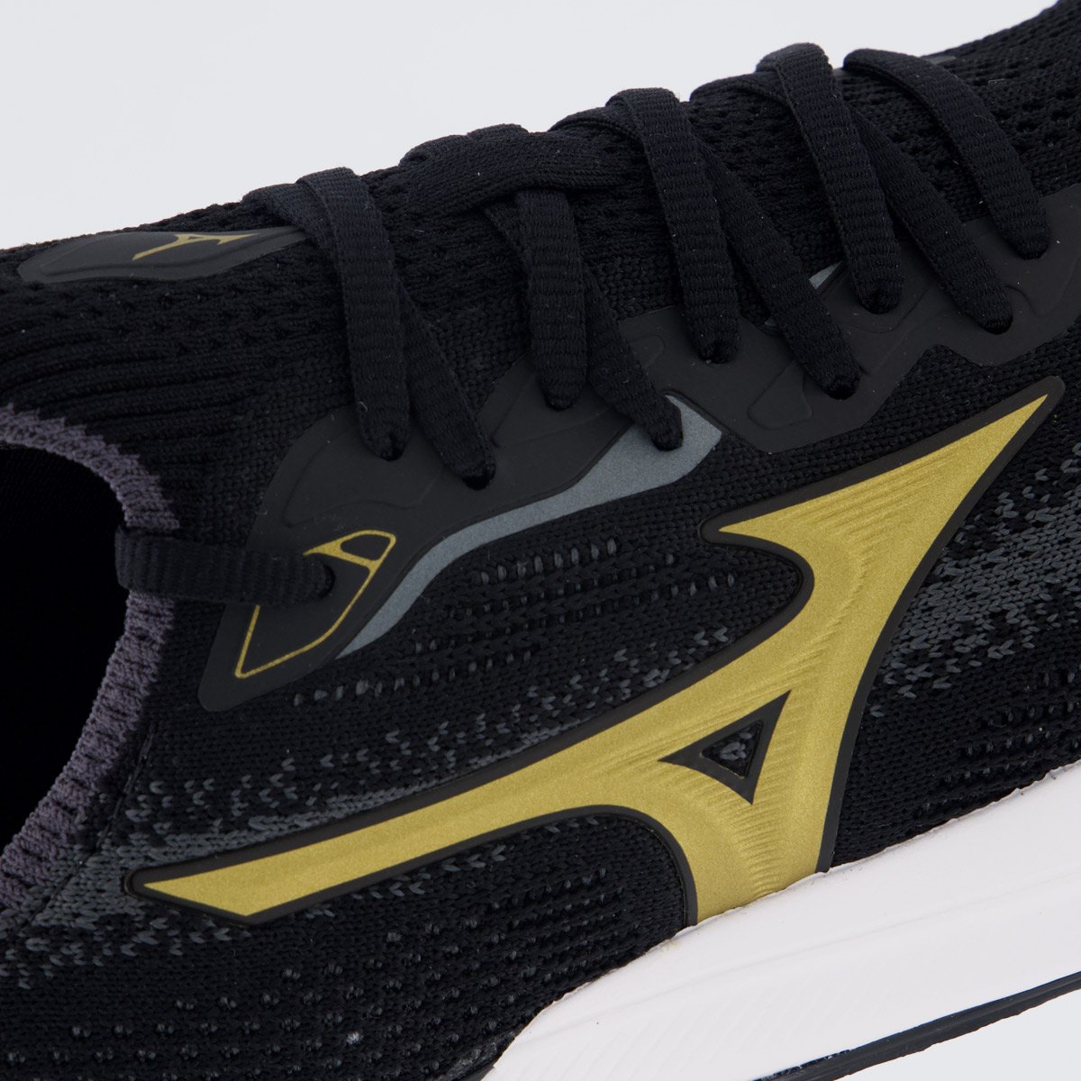 Tênis Mizuno Wave Mirai 8 Preto e Dourado Preto 7