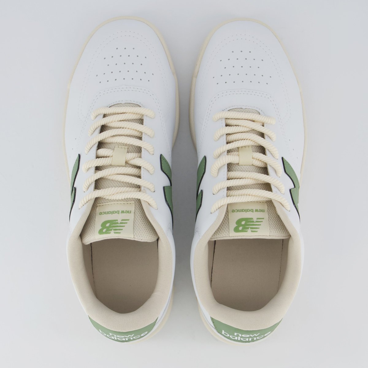 Tênis New Balance BB80 Branco e Verde Oliva Branco 4