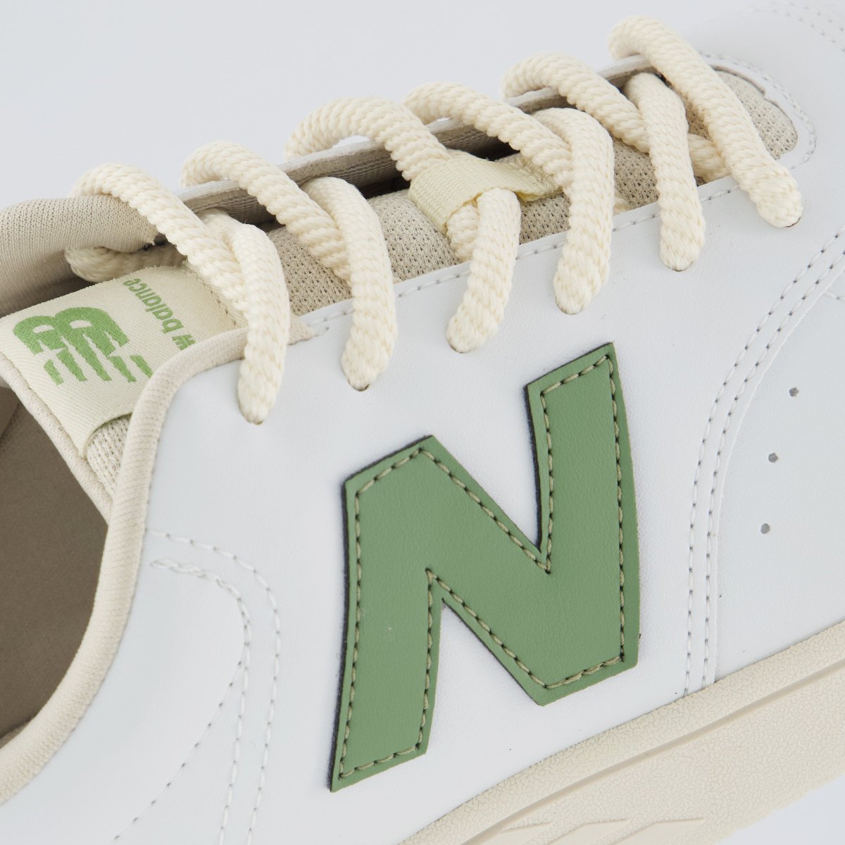 Tênis New Balance BB80 Branco e Verde Oliva Branco 7