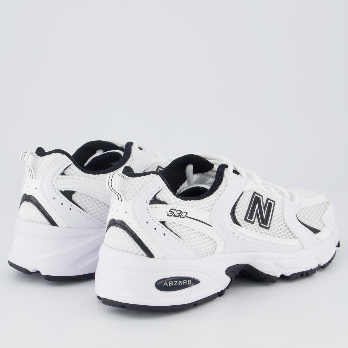 Tênis New Balance 530 Branco e Preto Branco 3
