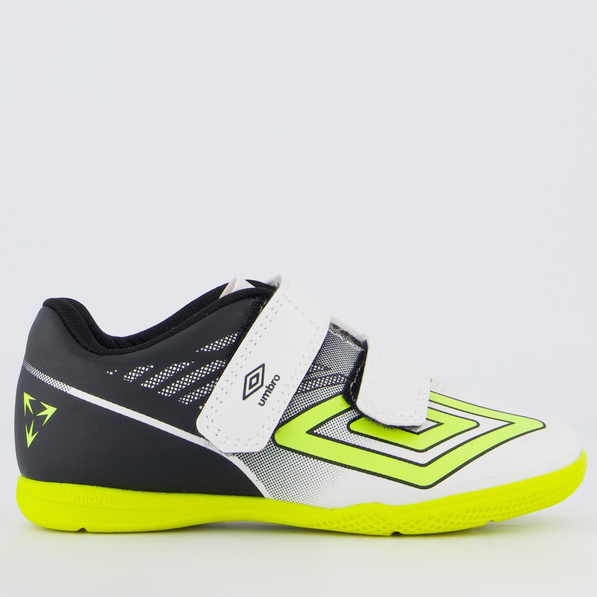 Chuteira Umbro Velocita Futsal Infantil Branca e Verde