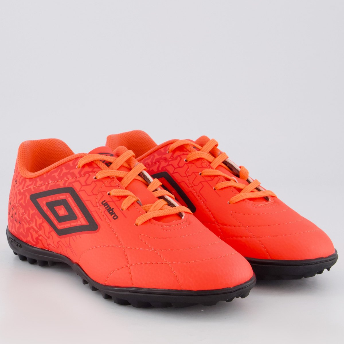 Chuteira Umbro Society Class Neo Juvenil Coral Laranja 2