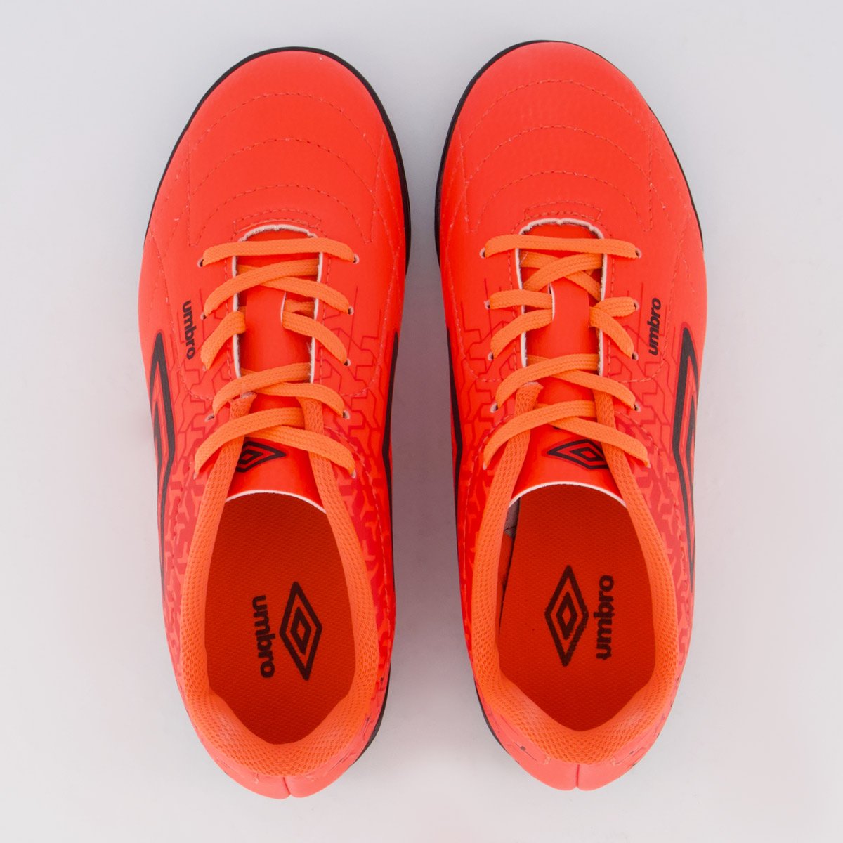 Chuteira Umbro Society Class Neo Juvenil Coral Laranja 4