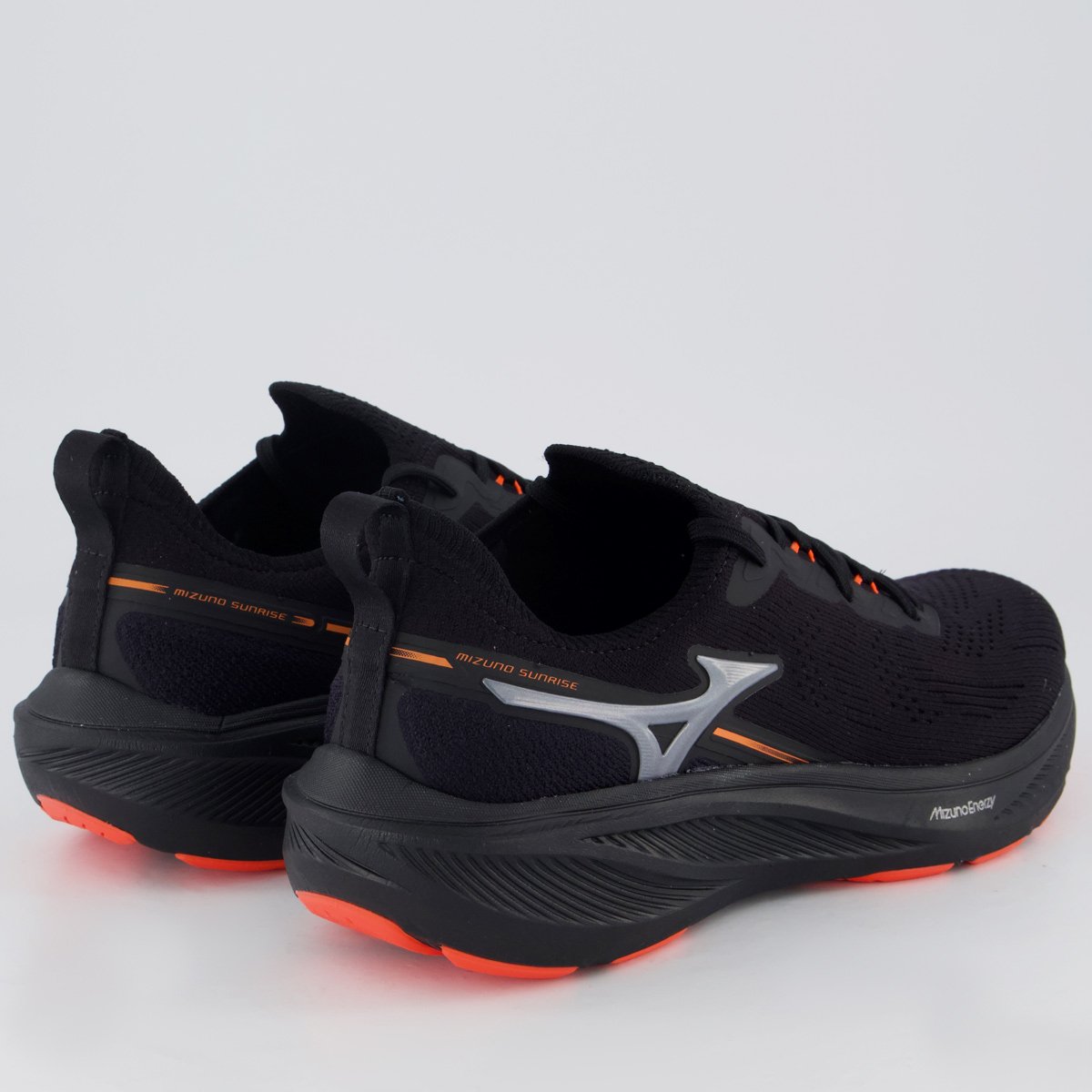 Tênis Mizuno Sunrise Preto e Laranja Preto 3
