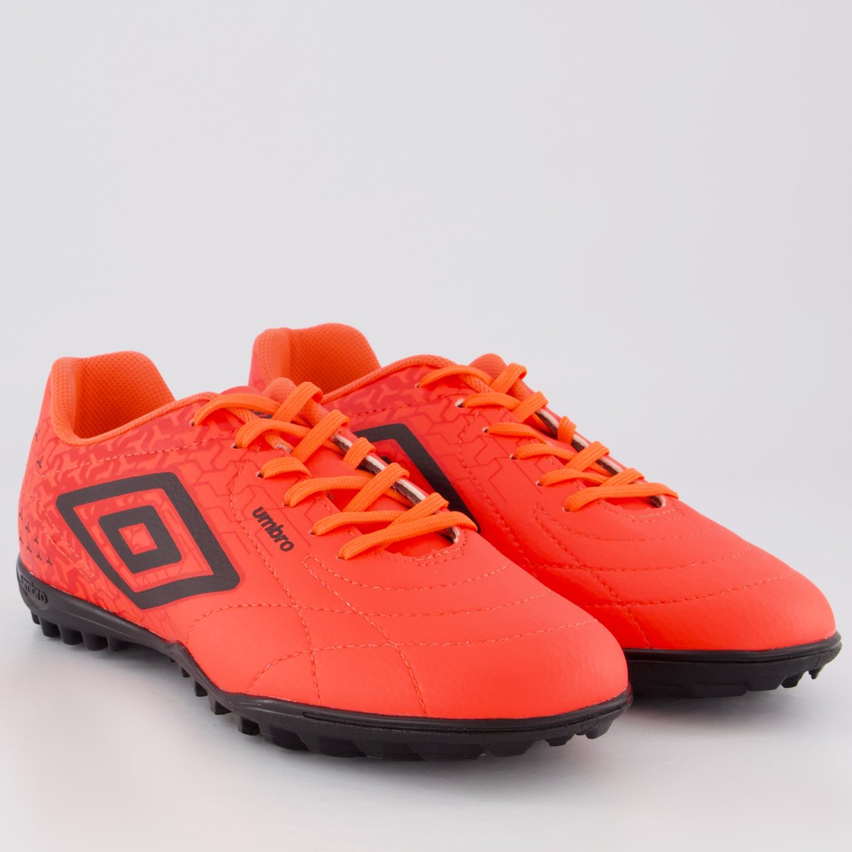 Chuteira Umbro Class Neo Society Juvenil Vermelha e Preta Laranja 2