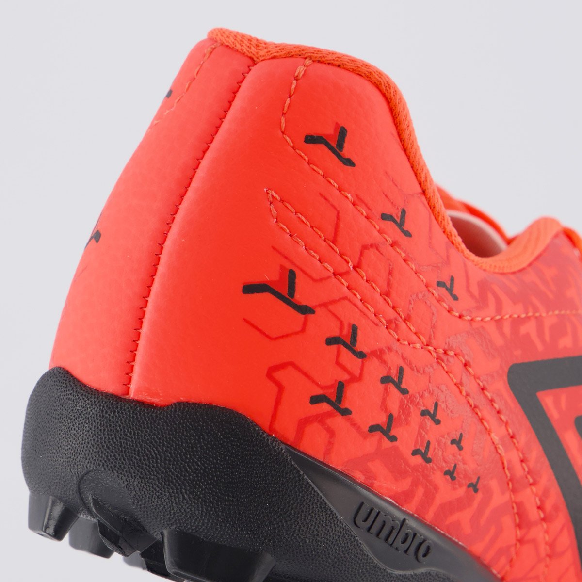 Chuteira Umbro Class Neo Society Juvenil Vermelha e Preta Laranja 6