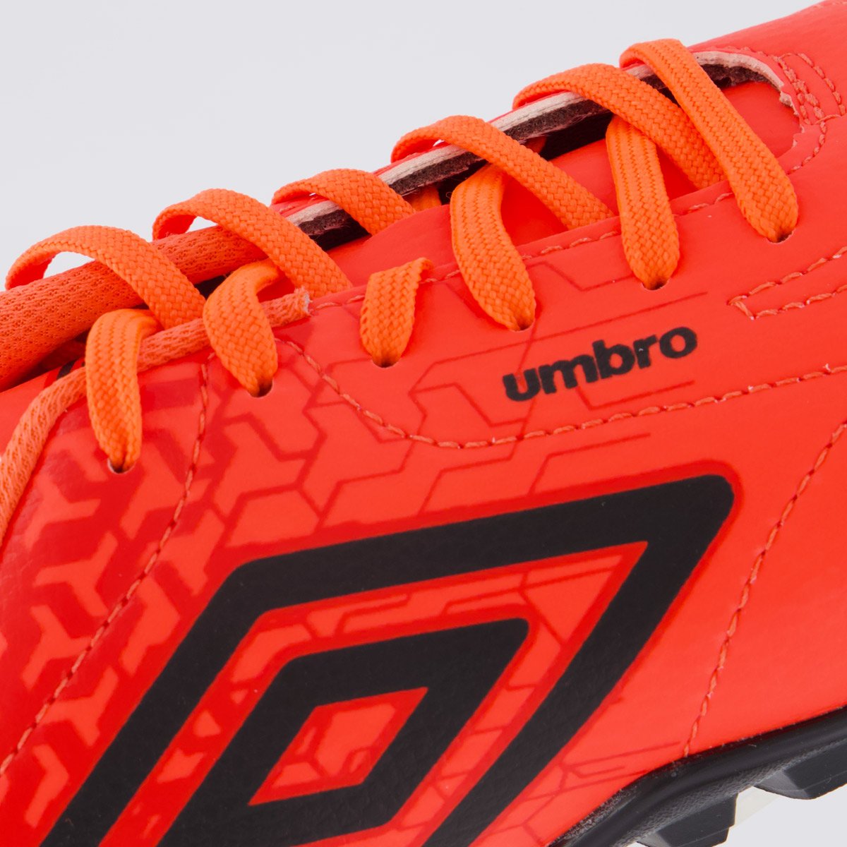 Chuteira Umbro Class Neo Society Juvenil Vermelha e Preta Laranja 7
