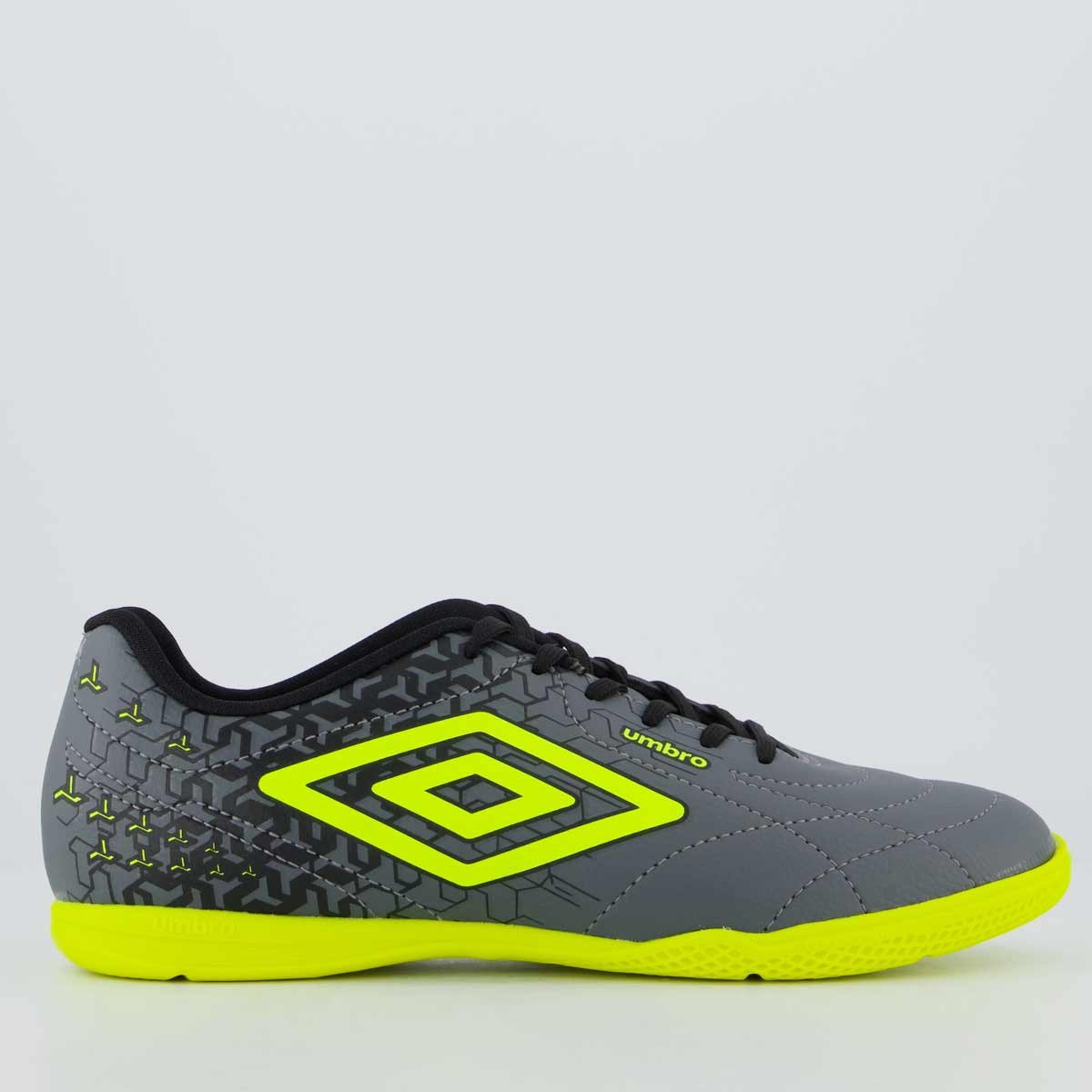 Chuteira Umbro Class Neo Futsal Cinza e Verde