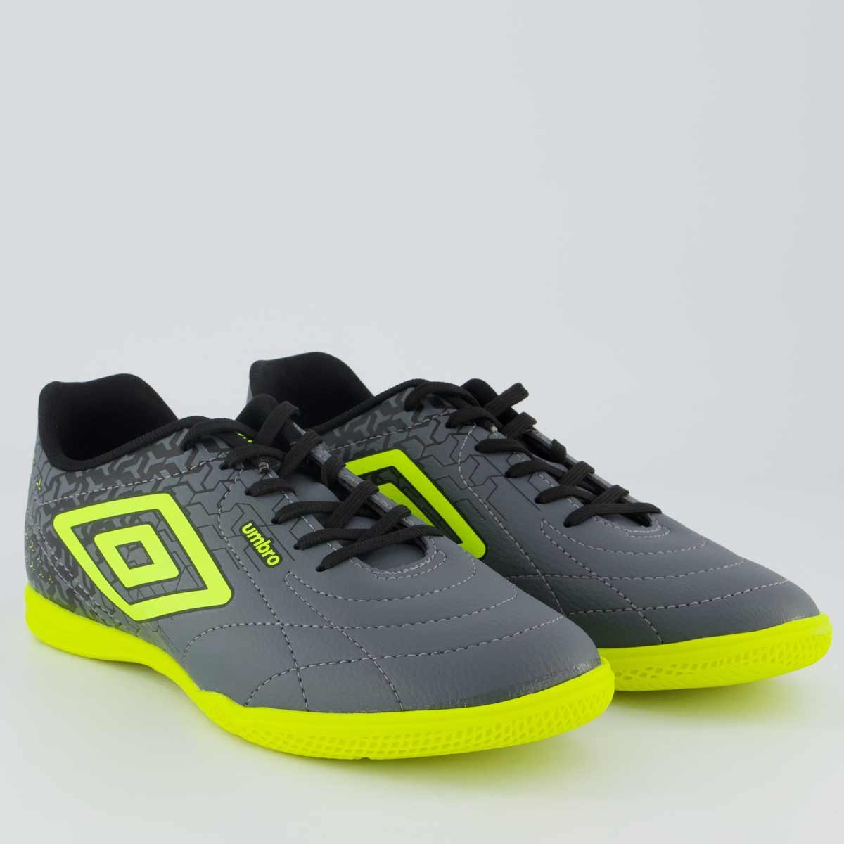 Chuteira Umbro Class Neo Futsal Cinza e Verde Cinza 2