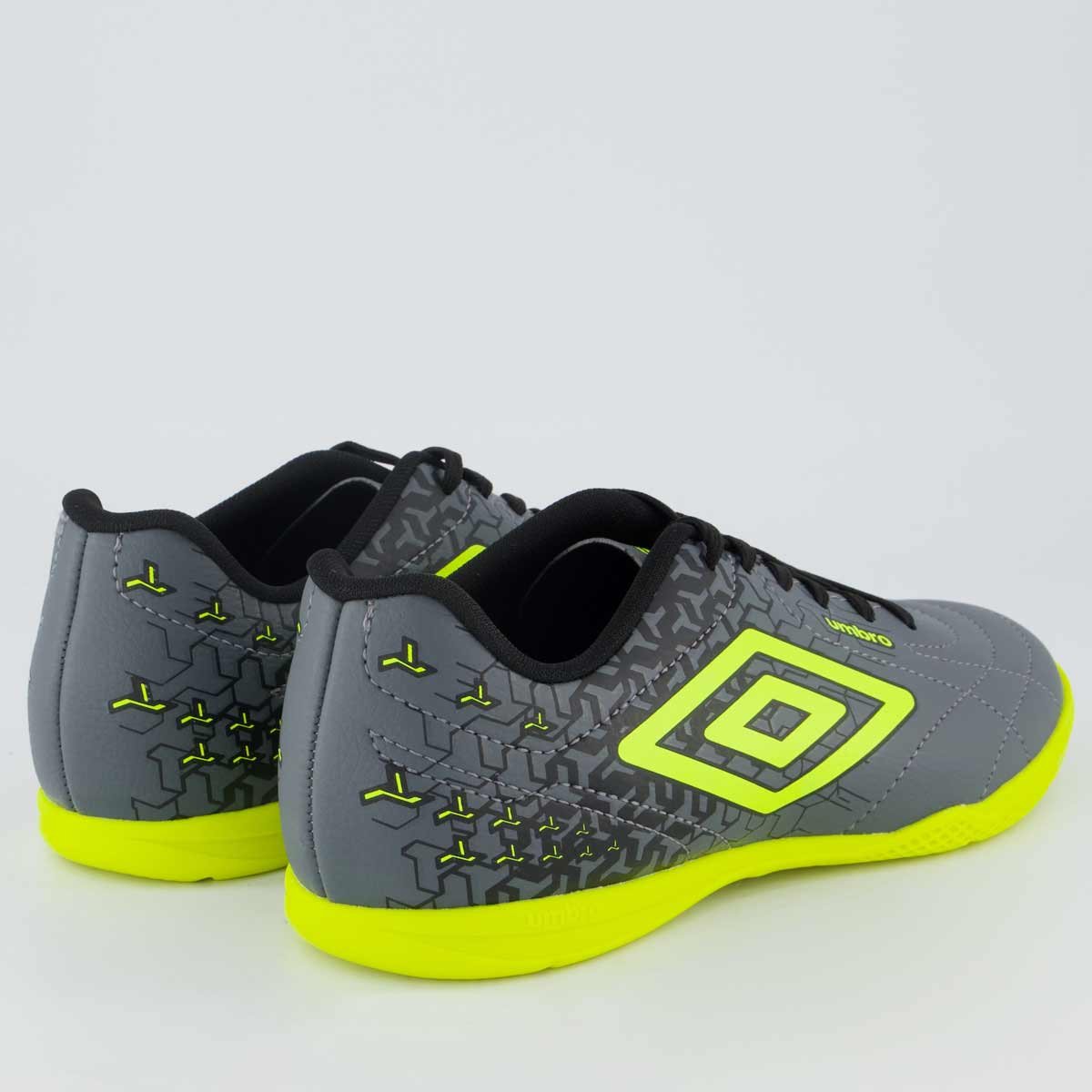 Chuteira Umbro Class Neo Futsal Cinza e Verde Cinza 3