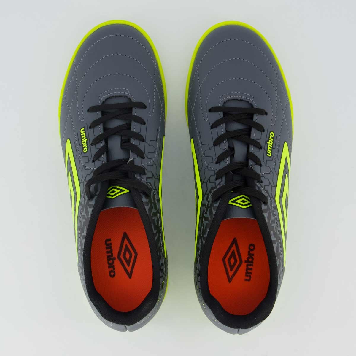 Chuteira Umbro Class Neo Futsal Cinza e Verde Cinza 4