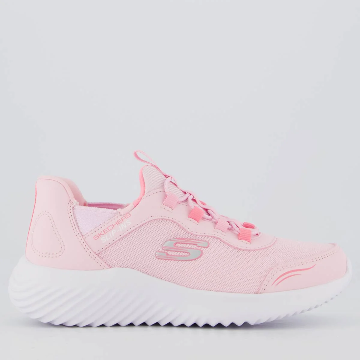 Tênis Skechers Bounder Simple Cut Infantil Rosa