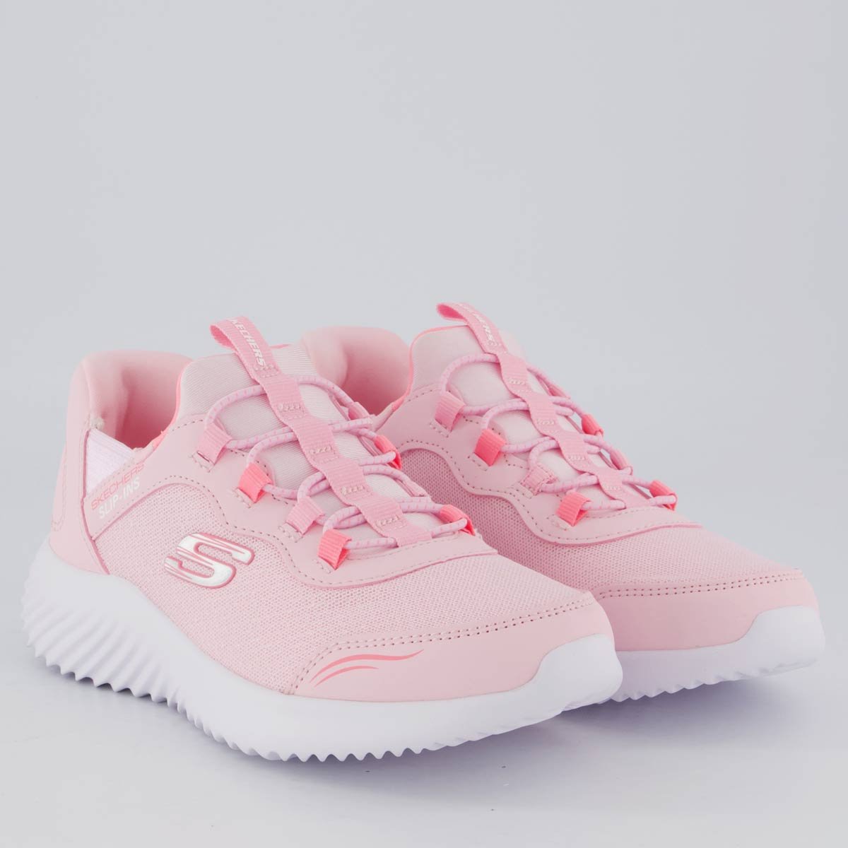 Tênis Skechers Bounder Simple Cut Infantil Rosa Rosa 2