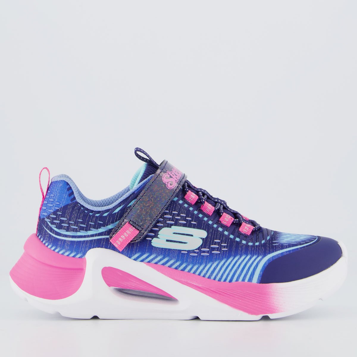 Tênis Skechers Tide Tech Infantil Marinho e Rosa