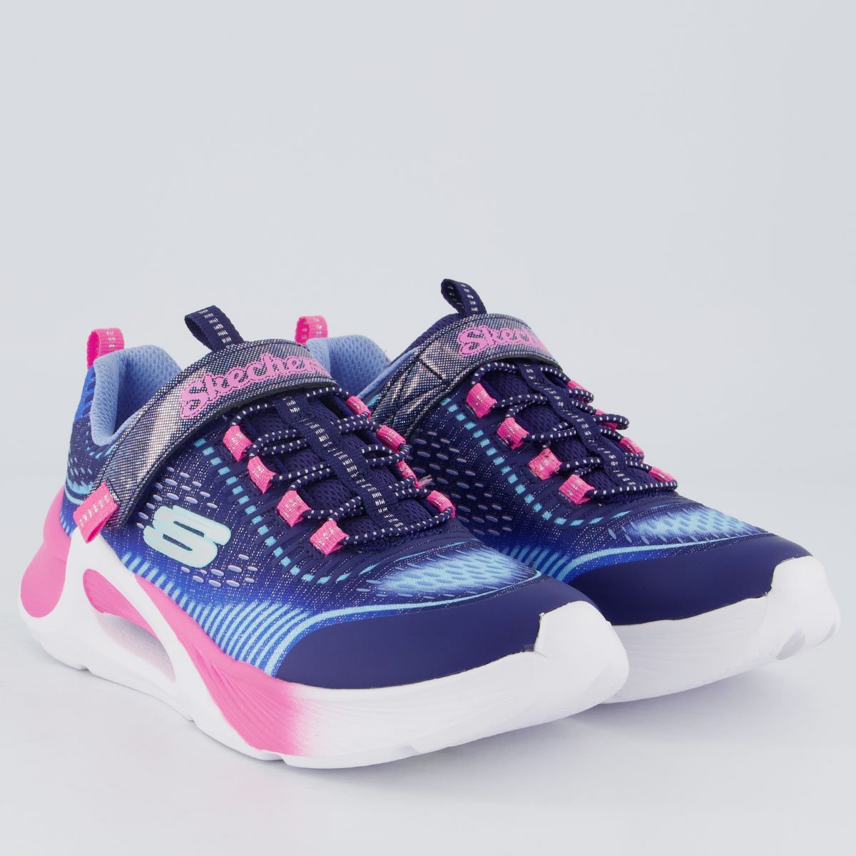 Tênis Skechers Tide Tech Infantil Marinho e Rosa Azul 2