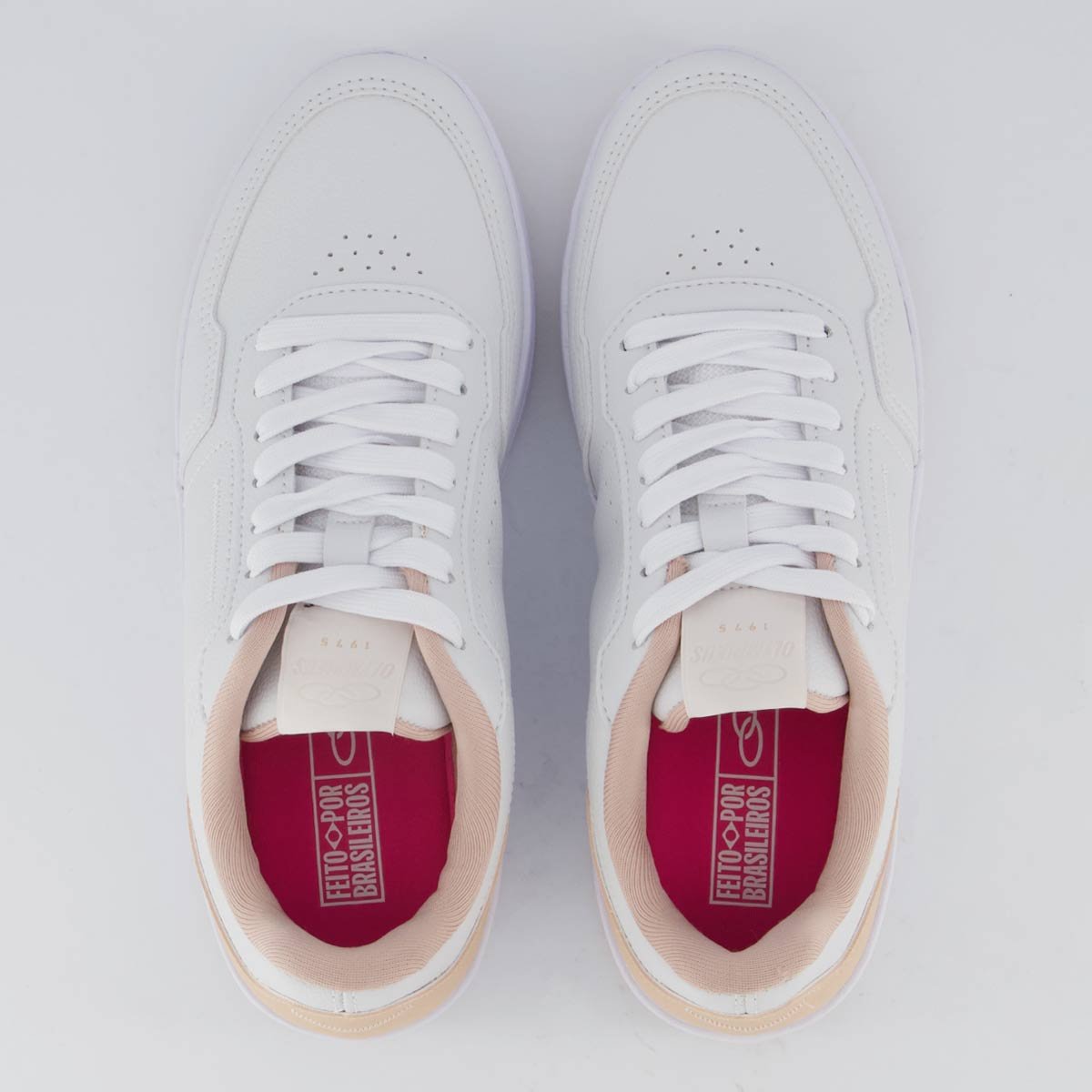 Tênis Olympikus Versa Feminino Branco e Rosê Branco 4