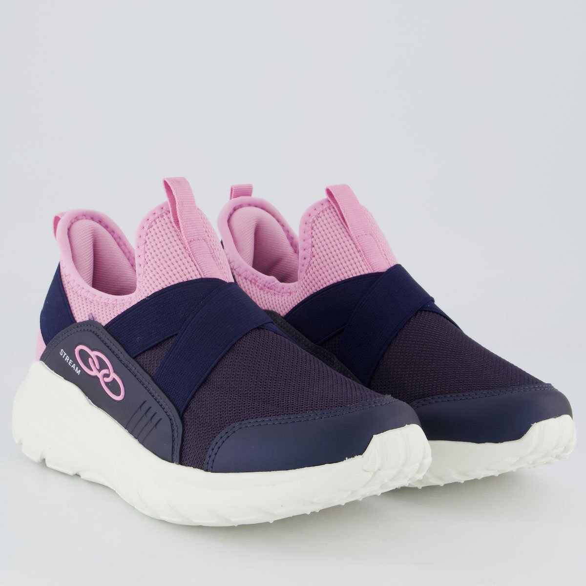 Tênis Olympikus Stream Juvenil Marinho e Rosa Azul 2