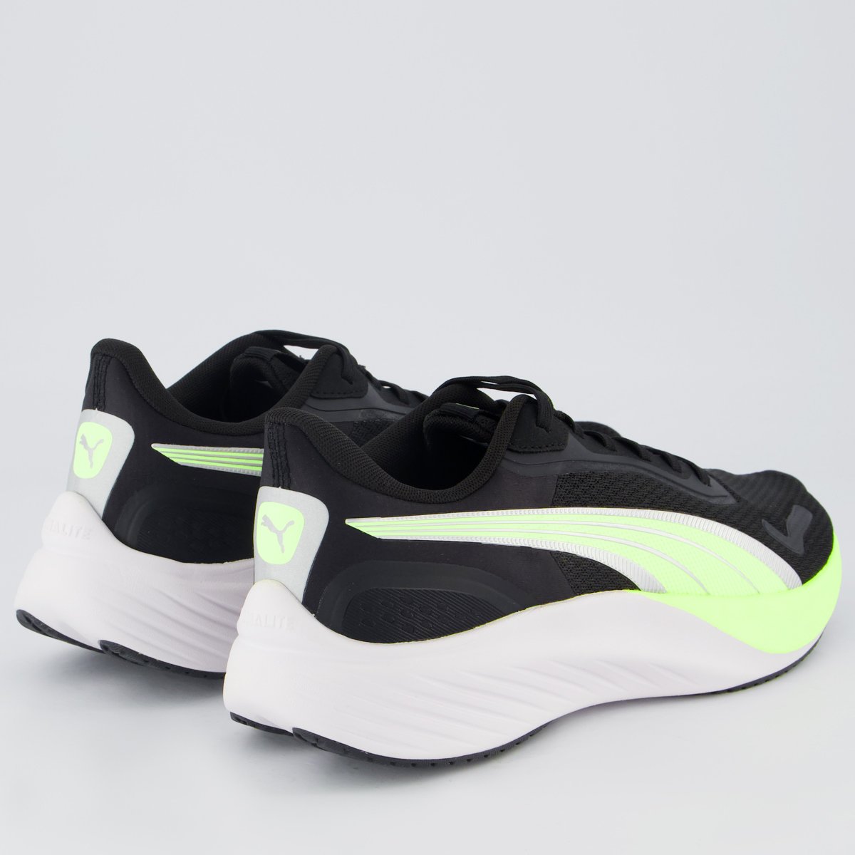 Tênis Puma Pounce Lite Running Preto e Verde Preto 3