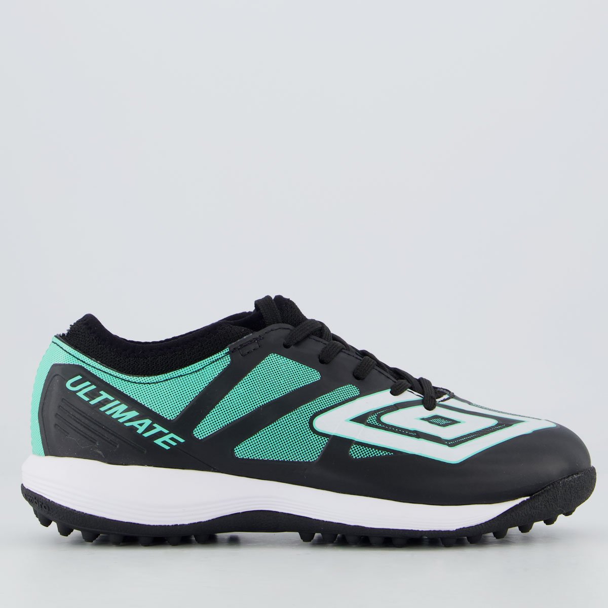 Chuteira Umbro Ultimate Society Juvenil Preta e Branca