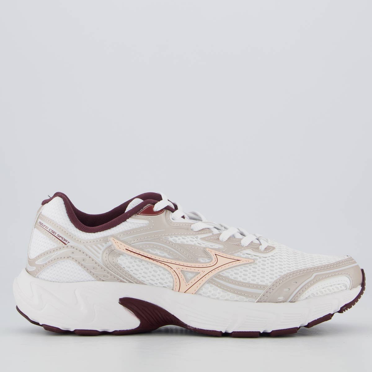Tênis Mizuno CSD Sport Feminino Branco e Bordô